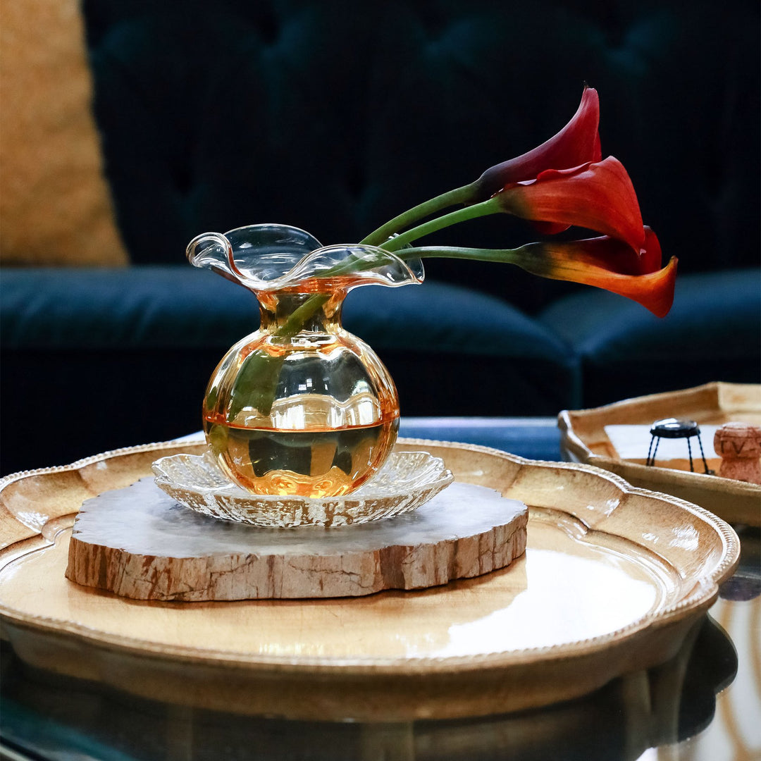 Florentine Wooden Accessories Gold Large Oval Tray