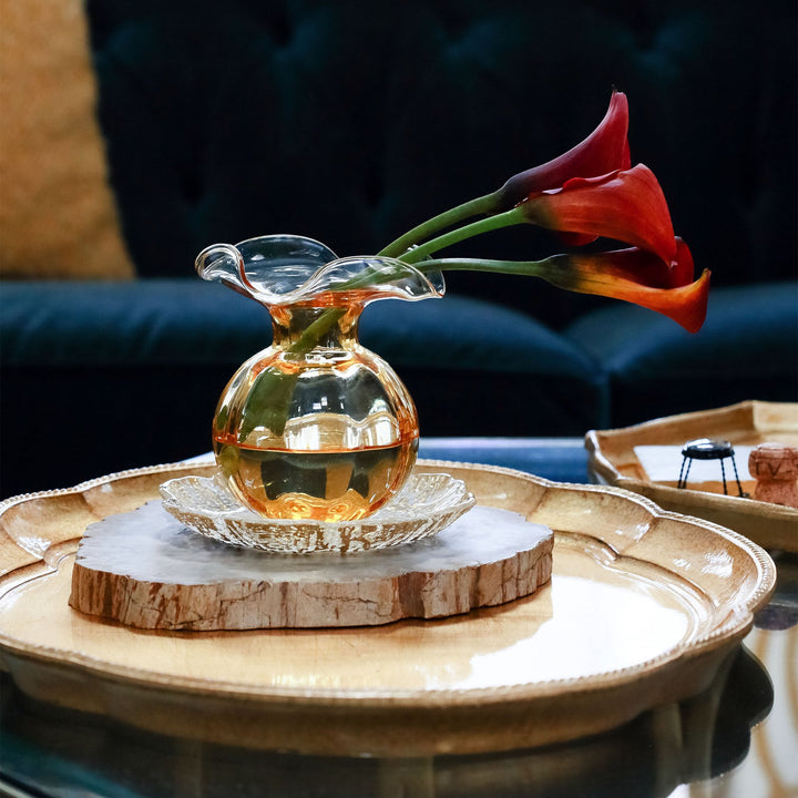 Florentine Wooden Accessories Gold Large Oval Tray