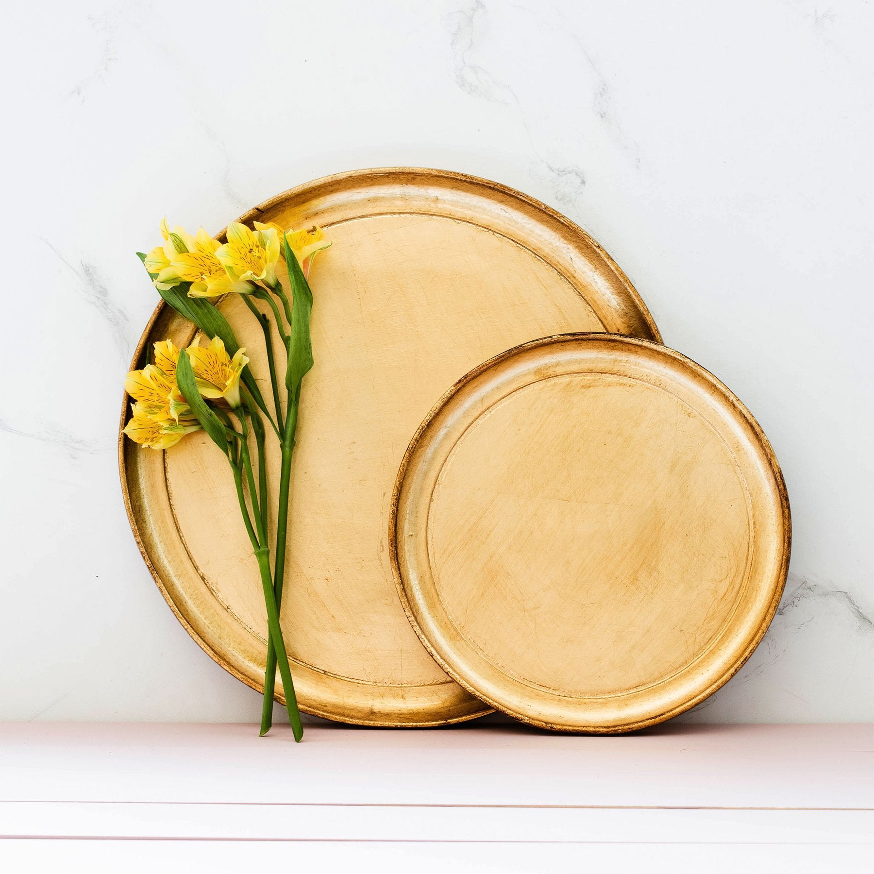 Florentine Wooden Accessories Medium Round Tray