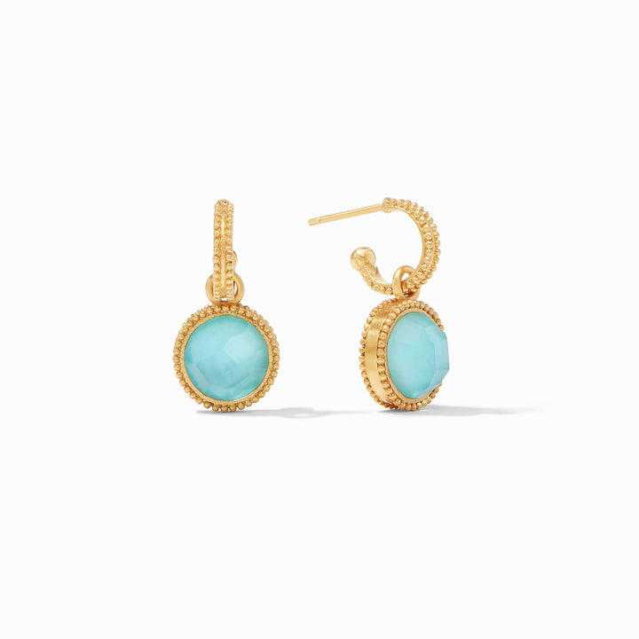 Fleur-De-Lis Hoop & Charm Earring