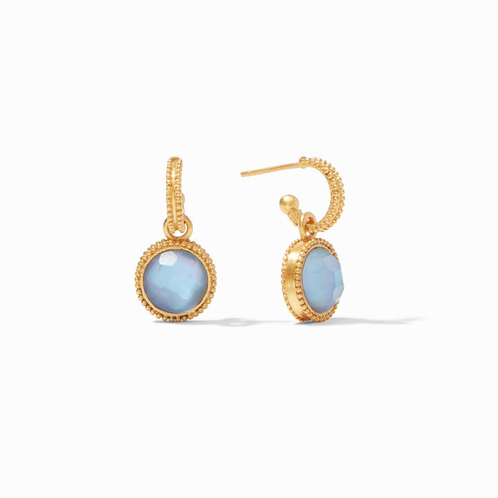 Fleur-De-Lis Hoop & Charm Earring