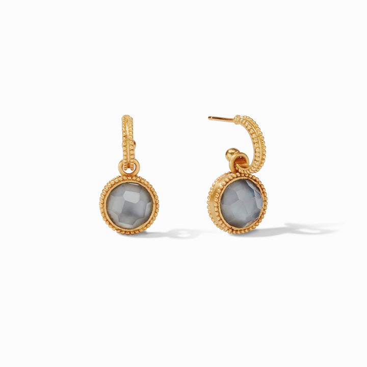 Fleur-De-Lis Hoop & Charm Earring