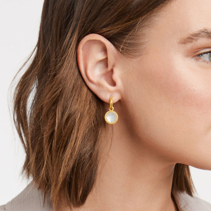 Fleur-De-Lis Hoop & Charm Earring