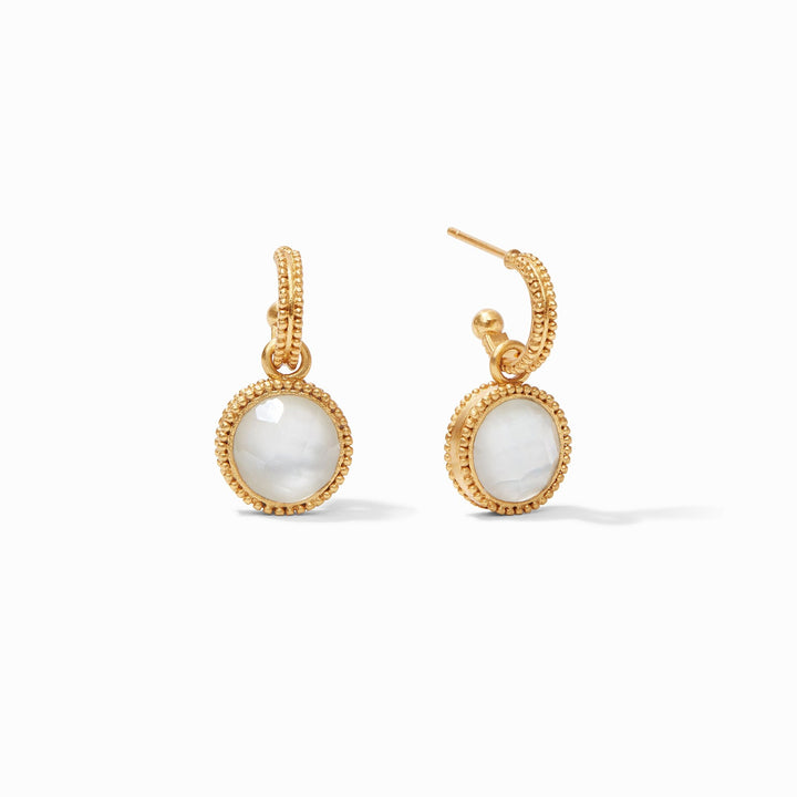 Fleur-De-Lis Hoop & Charm Earring