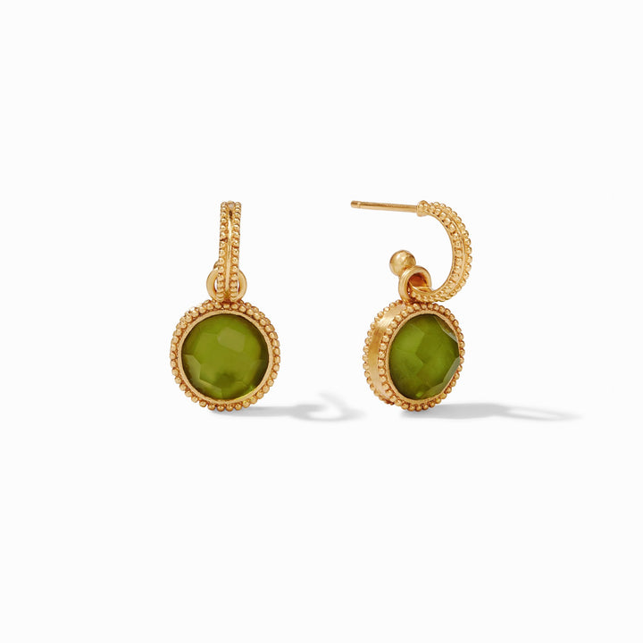 Fleur-De-Lis Hoop & Charm Earring
