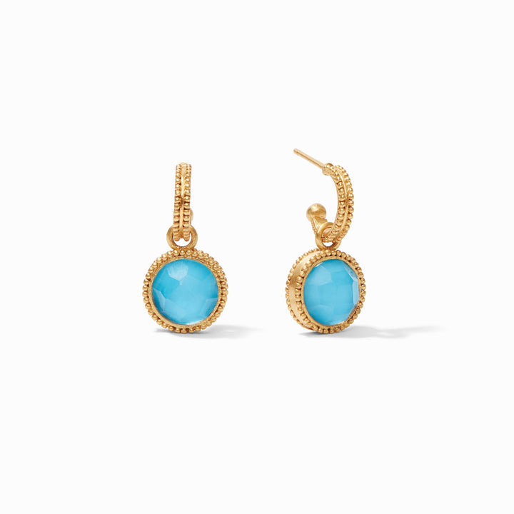 Fleur-De-Lis Hoop & Charm Earring
