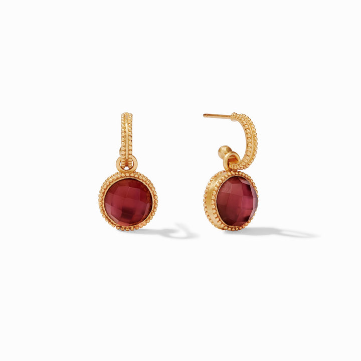 Fleur-De-Lis Hoop & Charm Earring