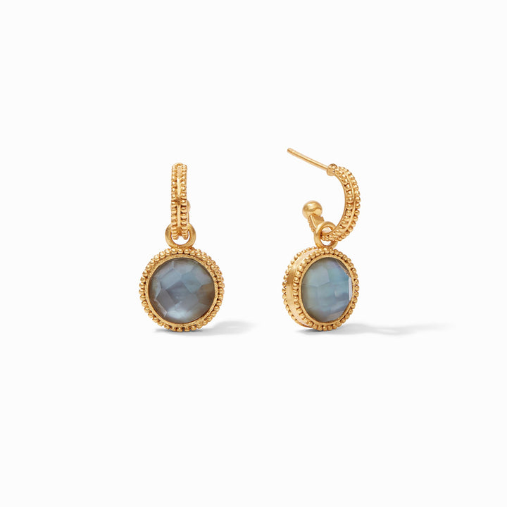 Fleur-De-Lis Hoop & Charm Earring