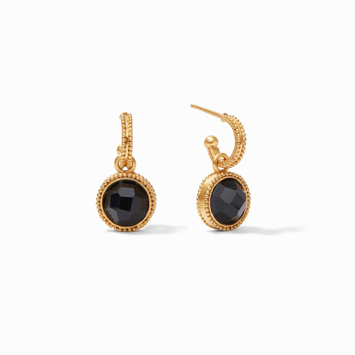 Fleur-De-Lis Hoop & Charm Earring