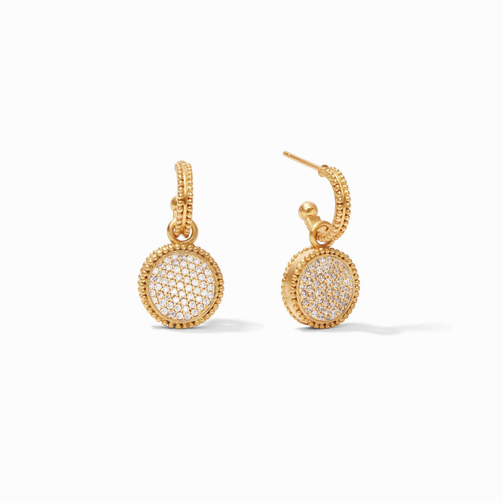 Fleur-De-Lis Hoop & Charm Earring