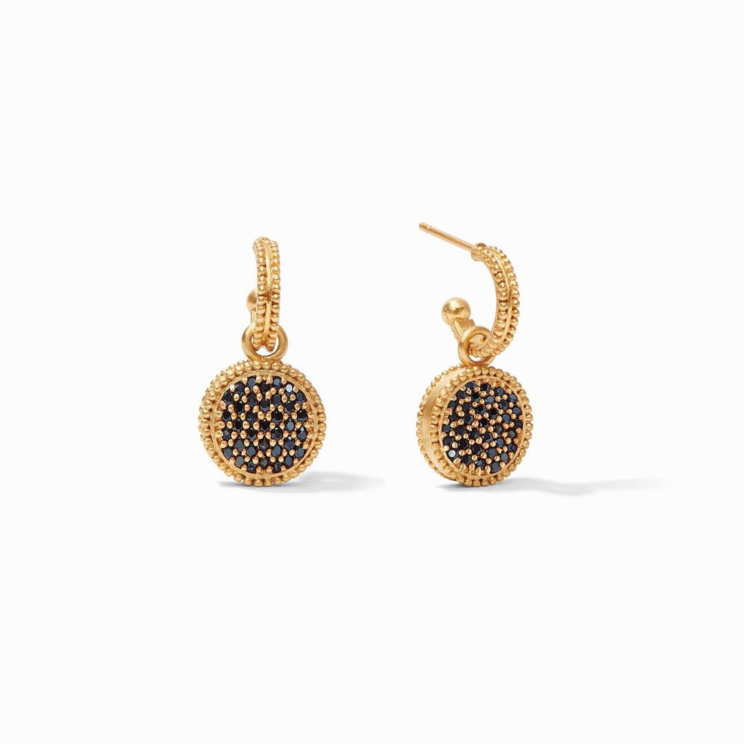 Fleur-De-Lis Hoop & Charm Earring