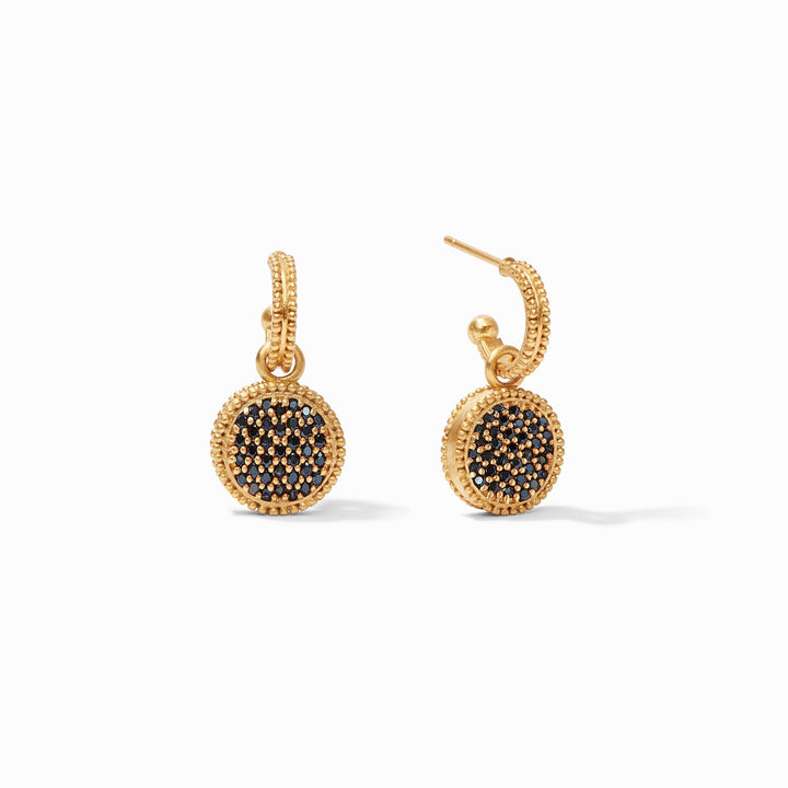 Fleur-De-Lis Hoop & Charm Earring