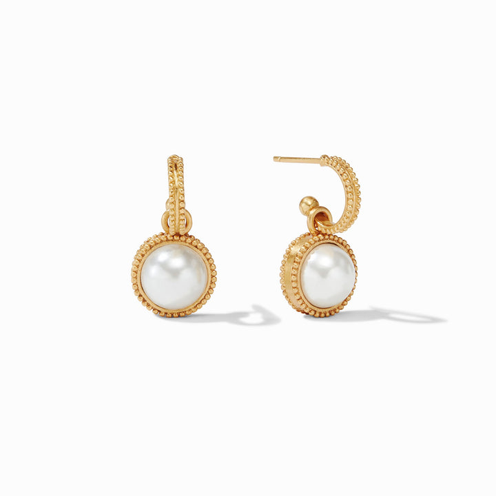 Fleur-De-Lis Hoop & Charm Earring