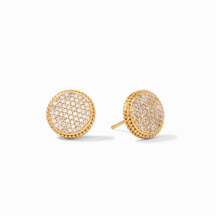 Fleur-De-Lis Pave Stud Earring