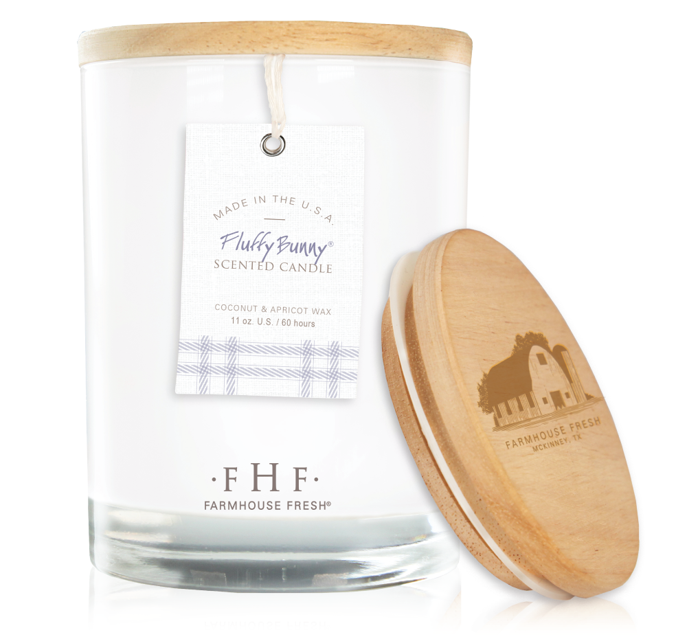 Fluffy Bunny® Candle with Wooden Lid