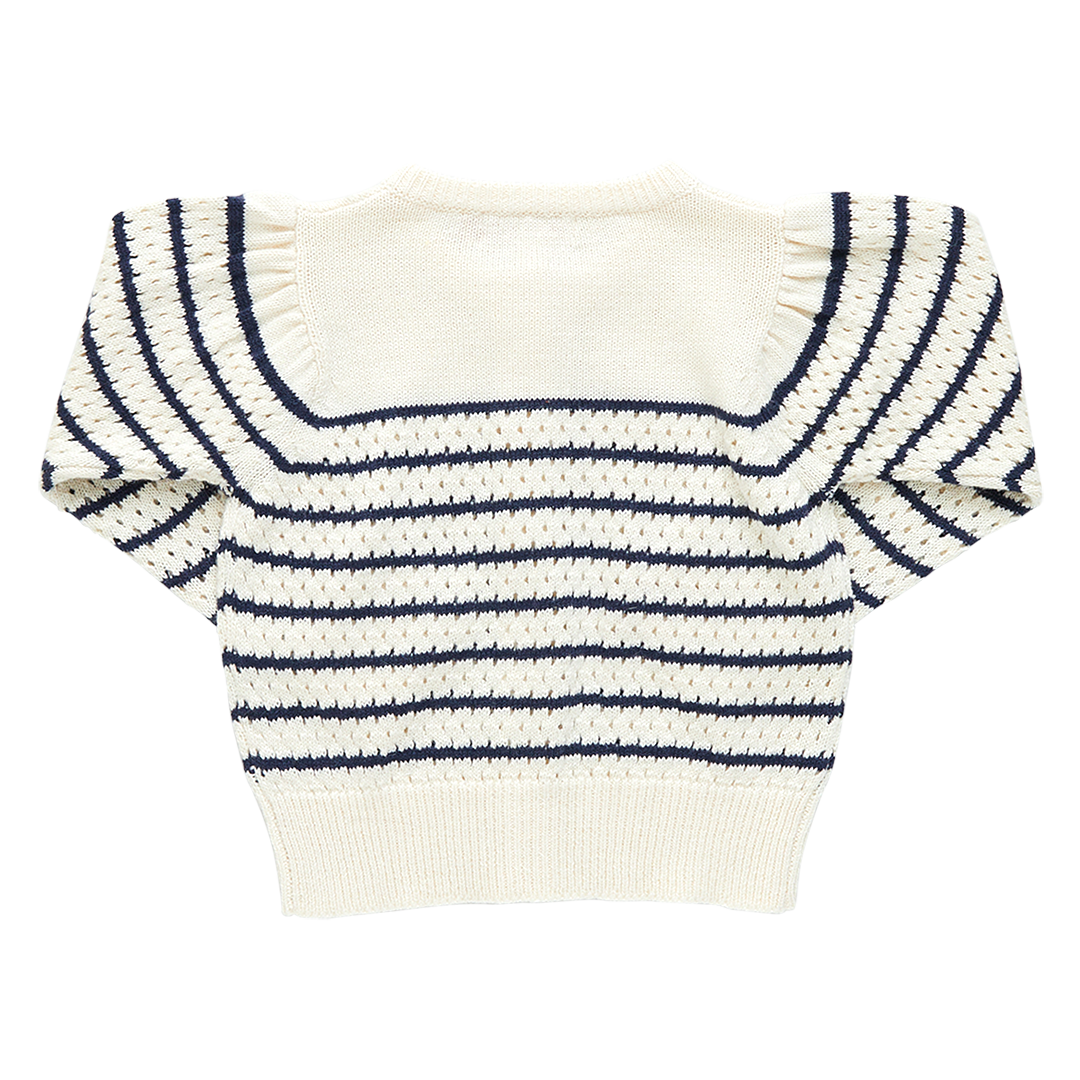 Navy Stripe Girls Constance Sweater