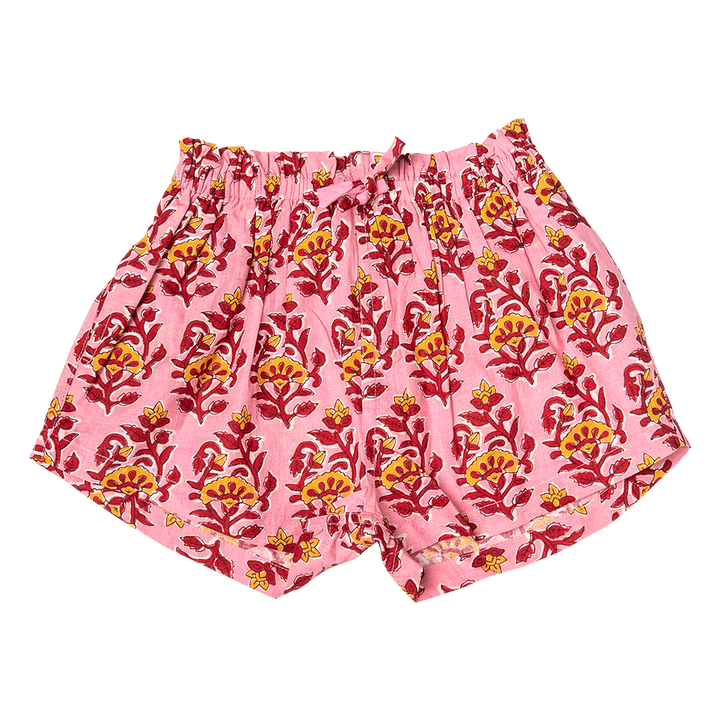 Pink Posey Block Print Theodore Short