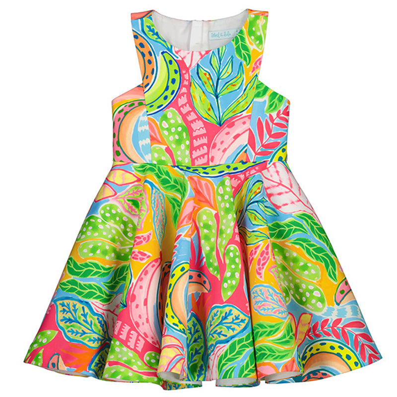 Printed Crepe Dress