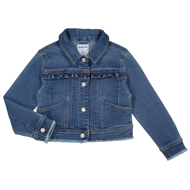 Ruffle Denim Jacket