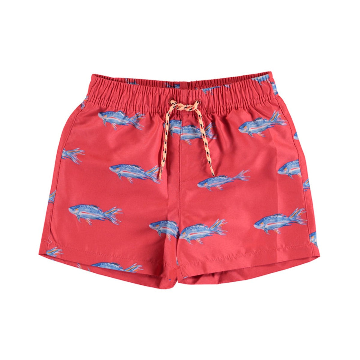 Red Fish Swim Trunks