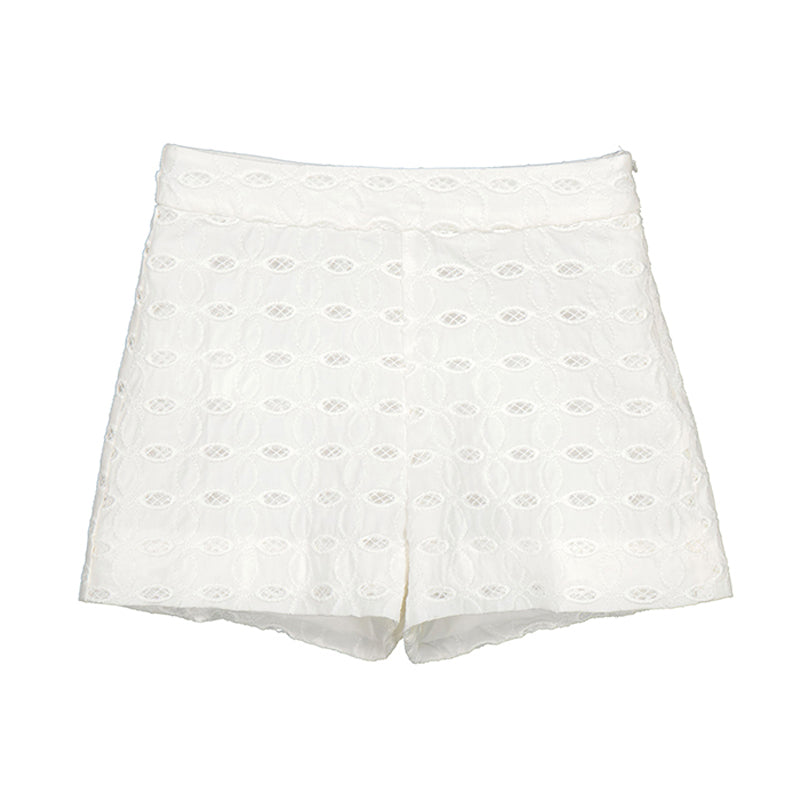 White Eyelet Shorts