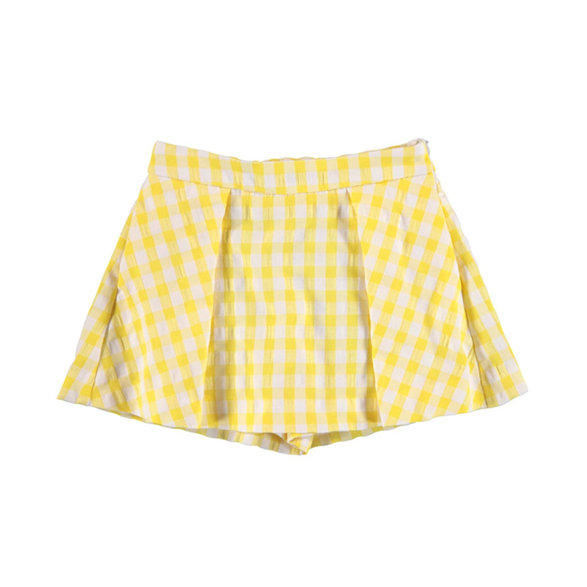 Yellow Checkered Skort