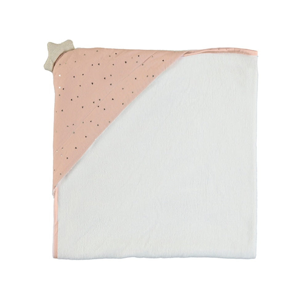 Pink & Polka Dot Hooded Towel