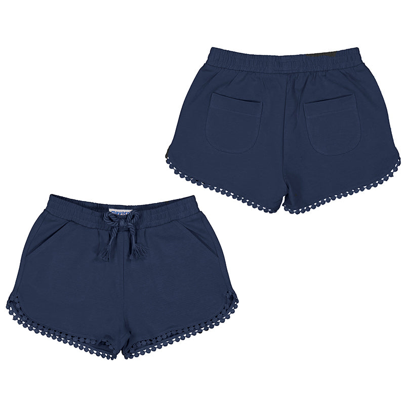 Navy Cotton Jersey Shorts