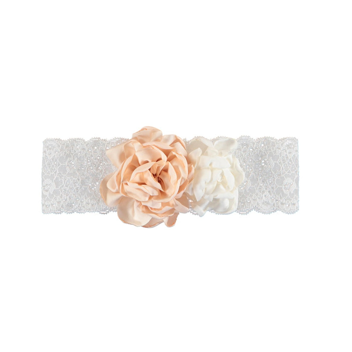 Cream Lace Floral Headband
