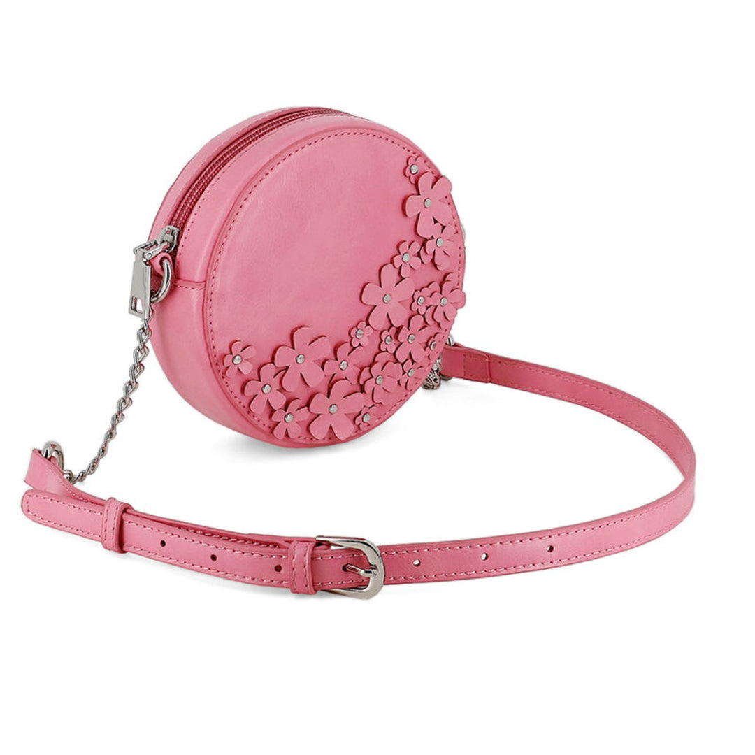 Bubblegum Pink Floral Crossbody Bag