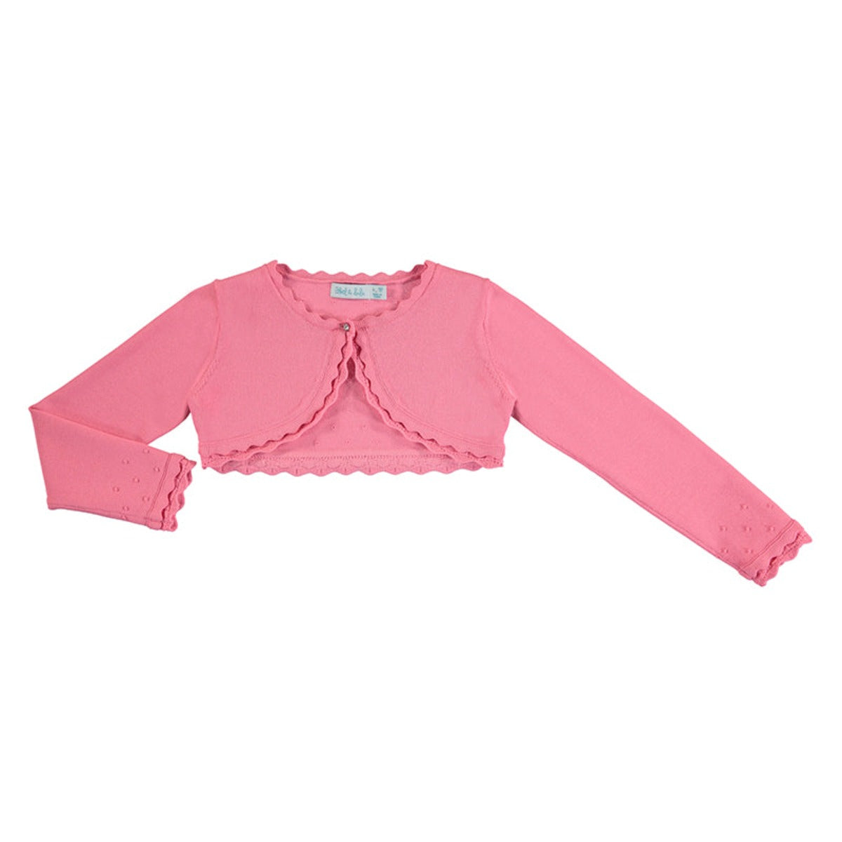 Bubblegum Pink Openwork Knitted Cardigan