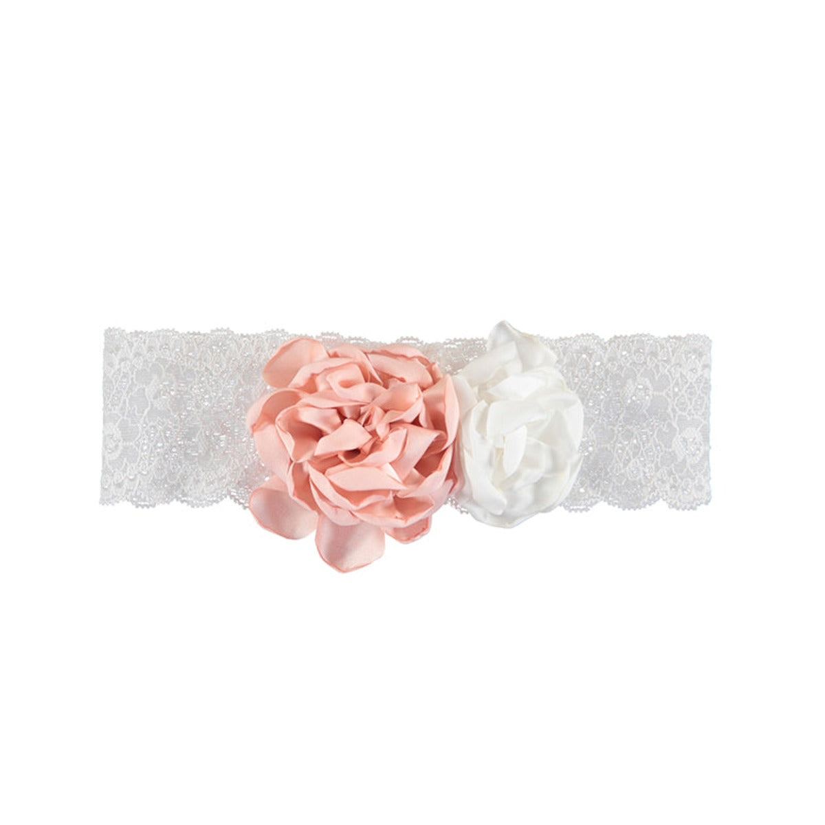 White Lace Floral Headband