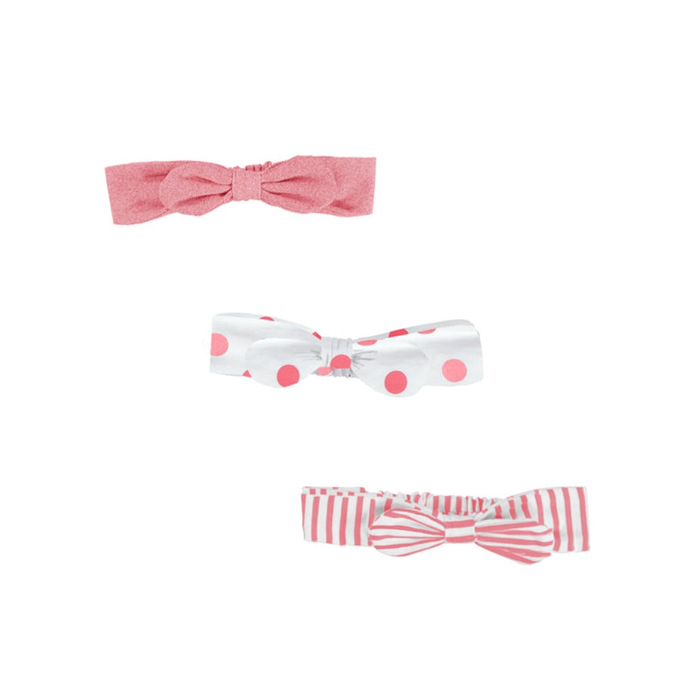 Pink & White Summer Headbands - Set of 3