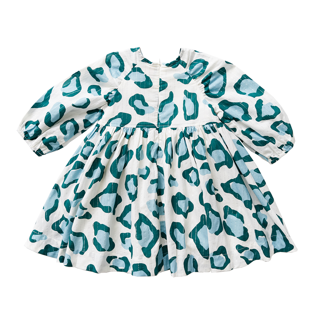 Blue Pine Oversized Leopard Danielle Dress