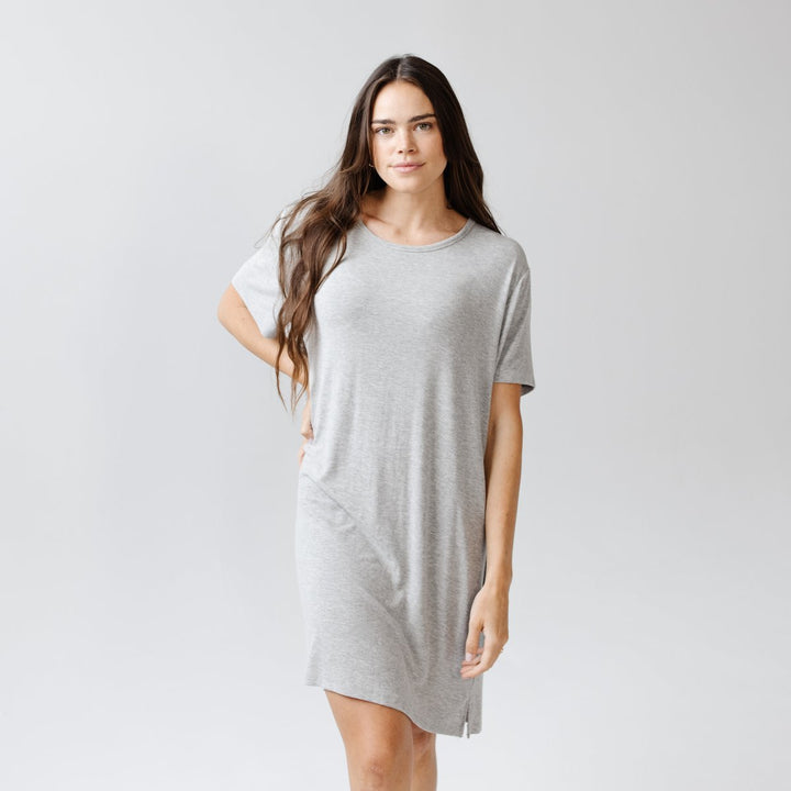 Rib-Knit Bamboo Boyfriend Sleep Dress