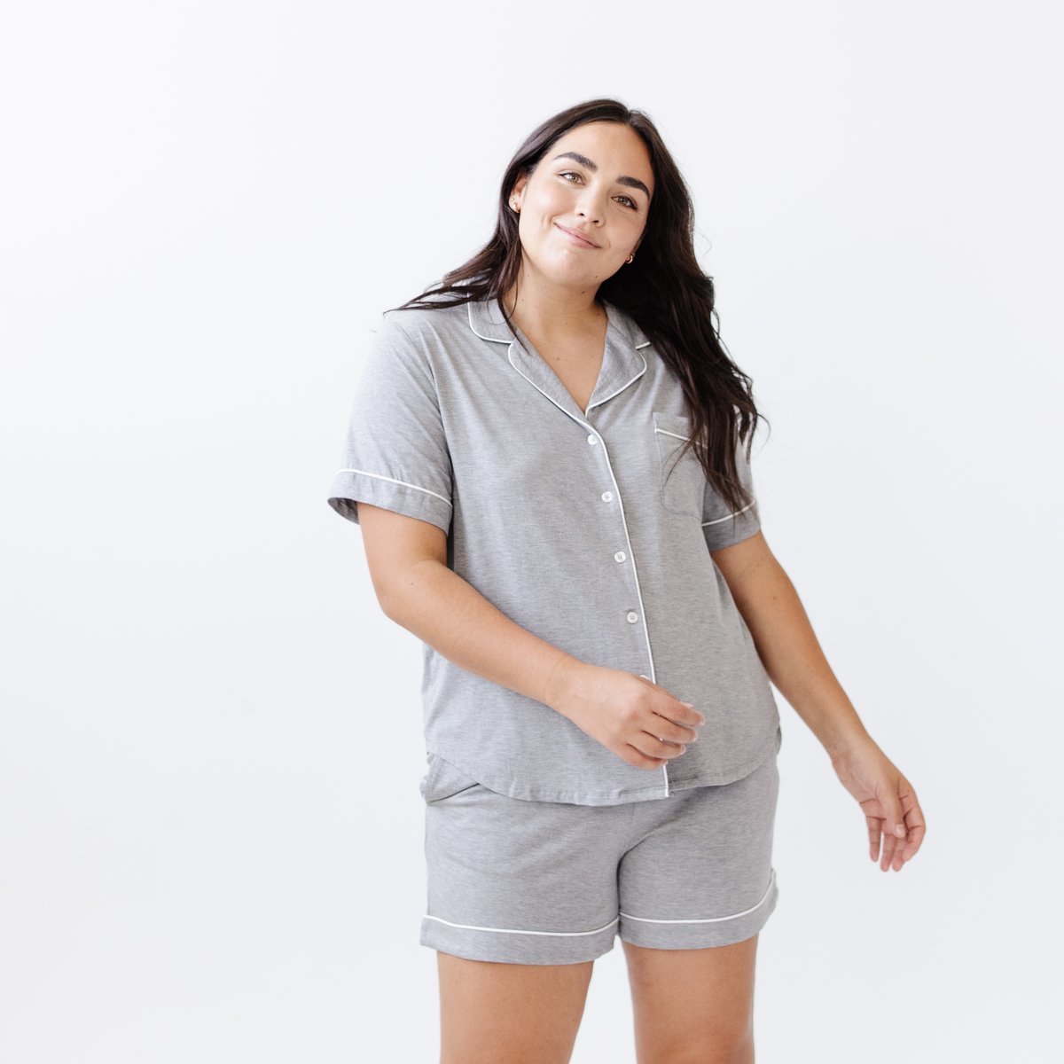 Short Sleeve Stretch-Knit Bamboo Pajama Set