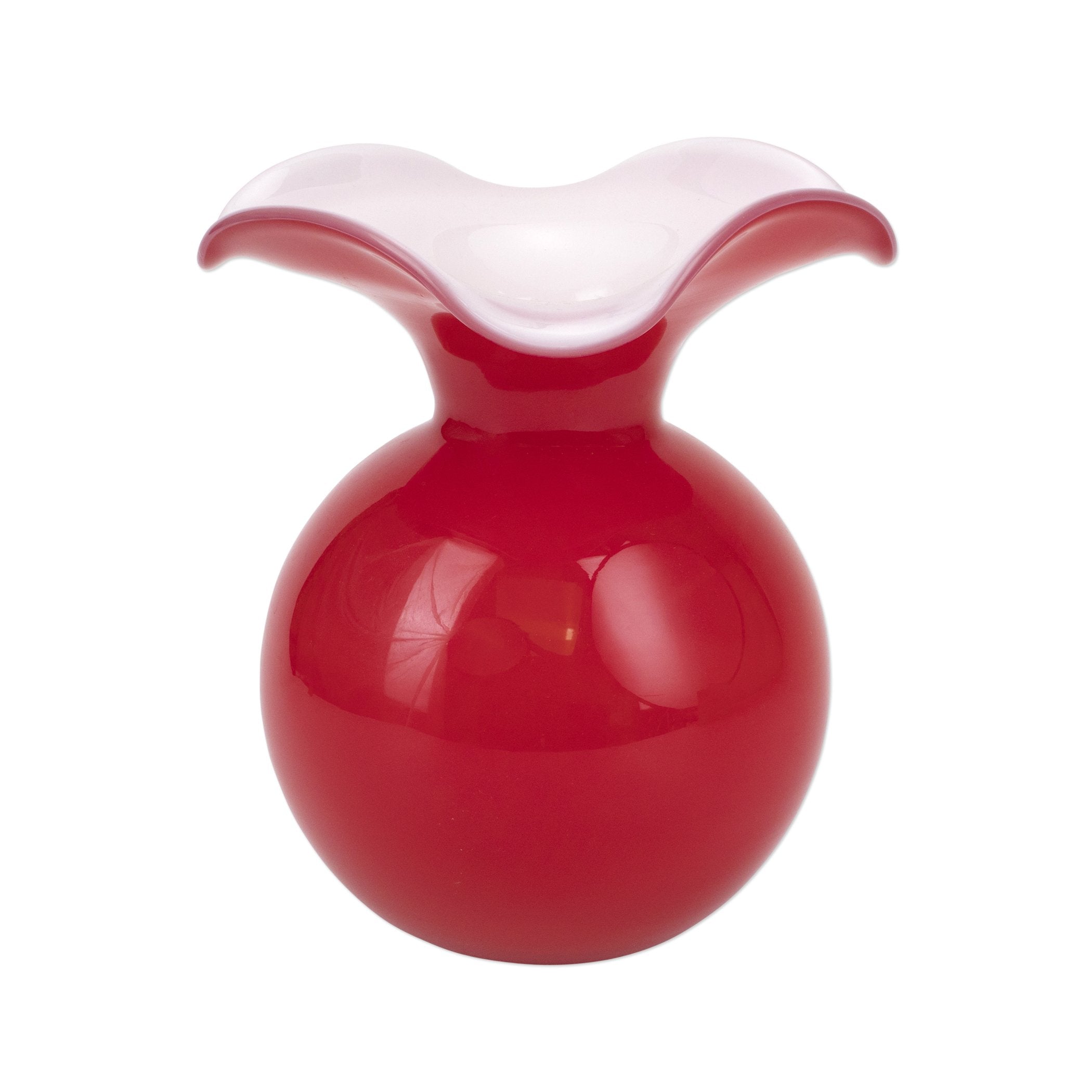 Hibiscus Glass Red Medium Vase