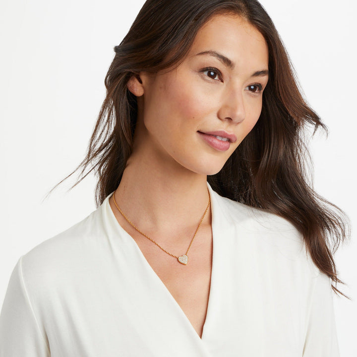 Heart Pave Delicate Necklace