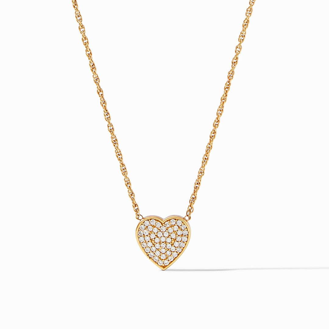Heart Pave Delicate Necklace