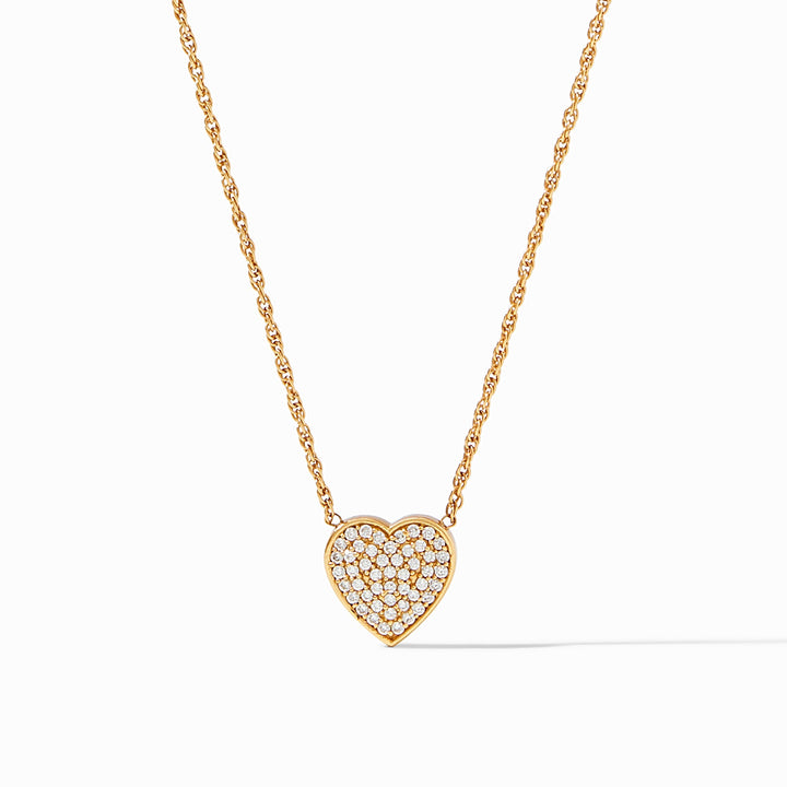 Heart Pave Delicate Necklace