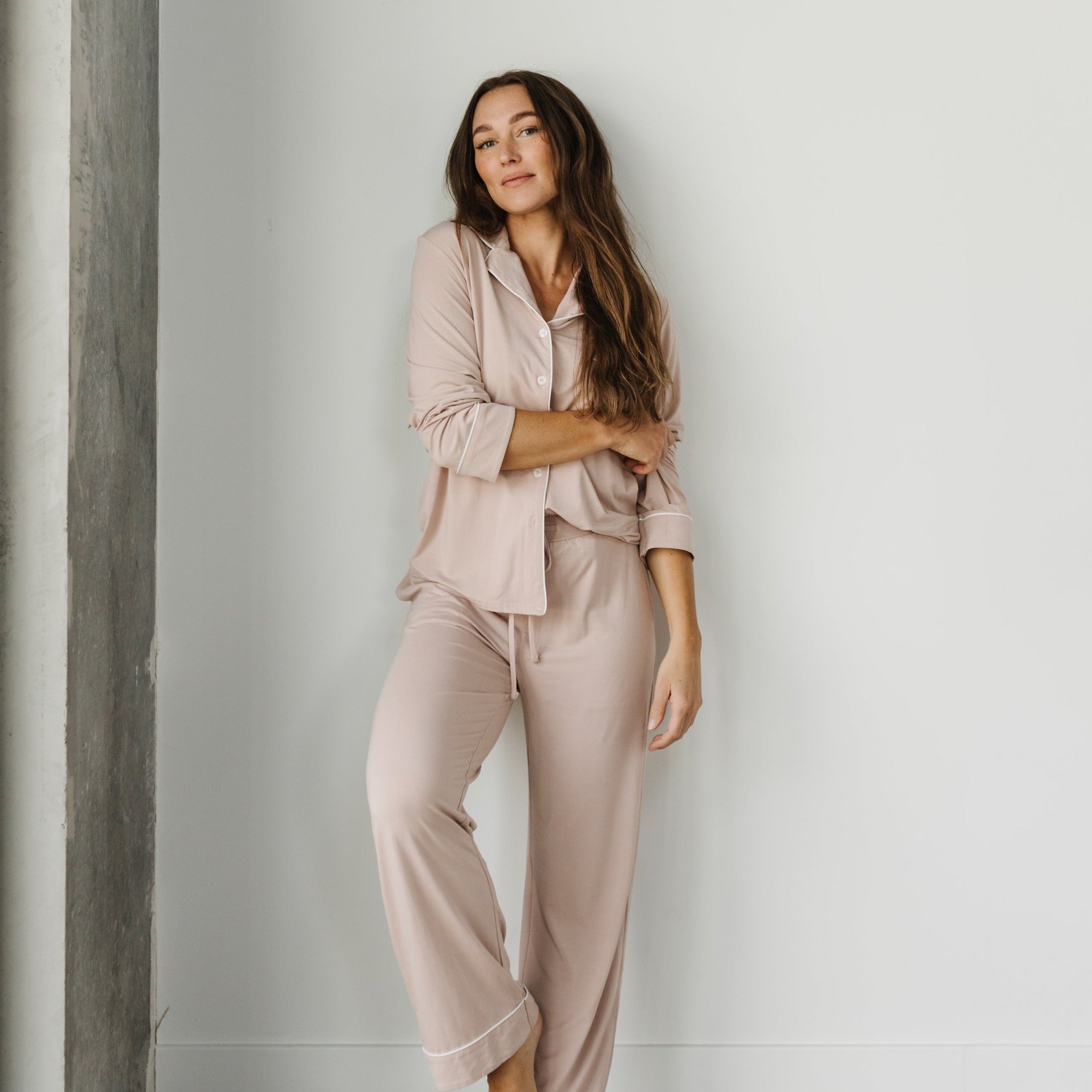 Long Sleeve Stretch-Knit Bamboo Pajama Set