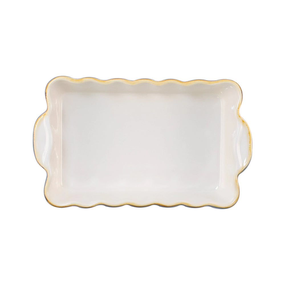 Italian Bakers Blue Small Rectangular Baker