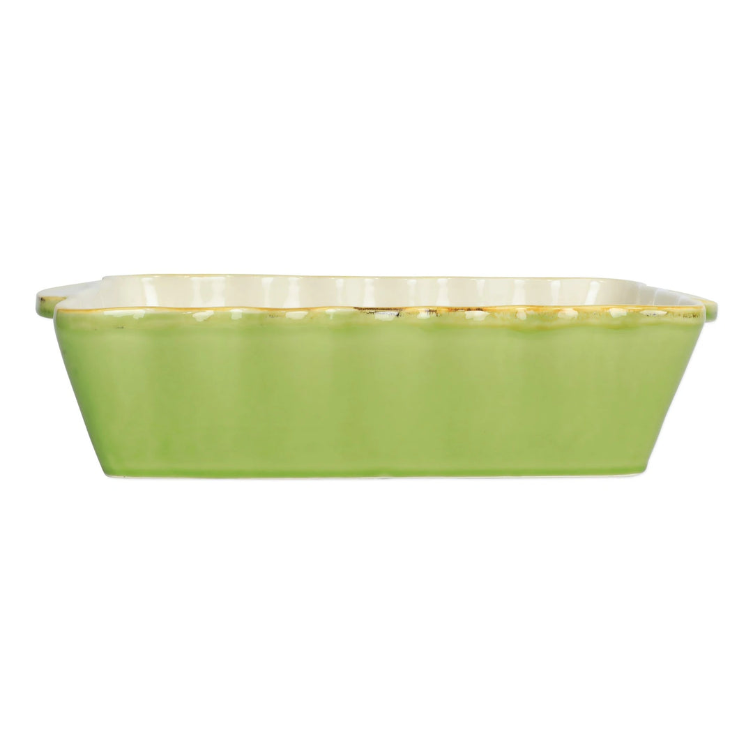 Italian Bakers Green Medium Rectangular Baker