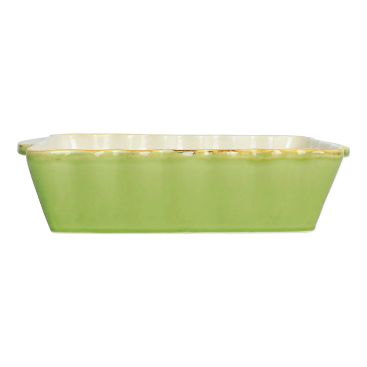 Italian Bakers Green Medium Rectangular Baker