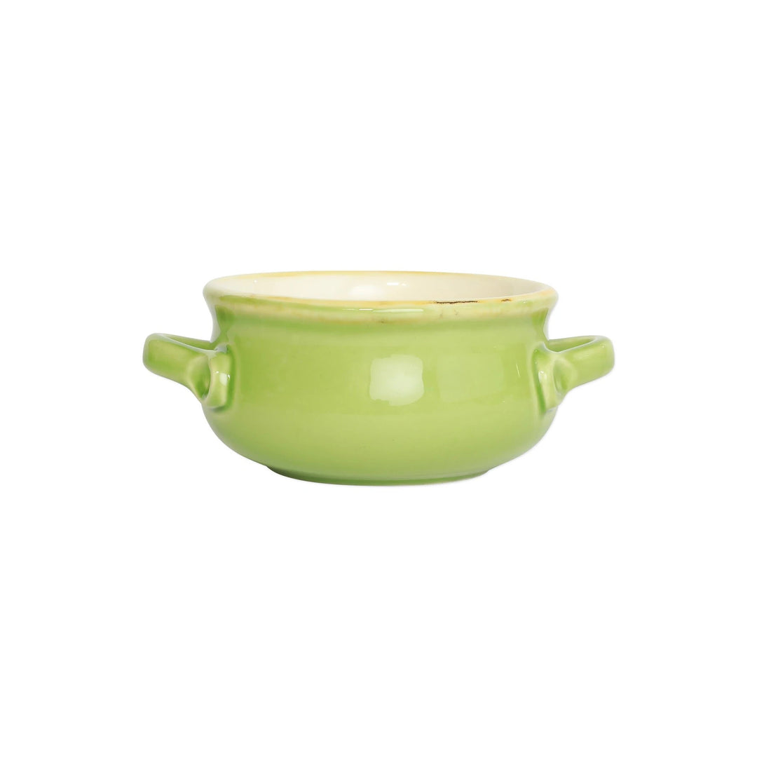 Italian Bakers Green Small Handled Round Baker