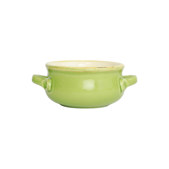 Italian Bakers Green Small Handled Round Baker