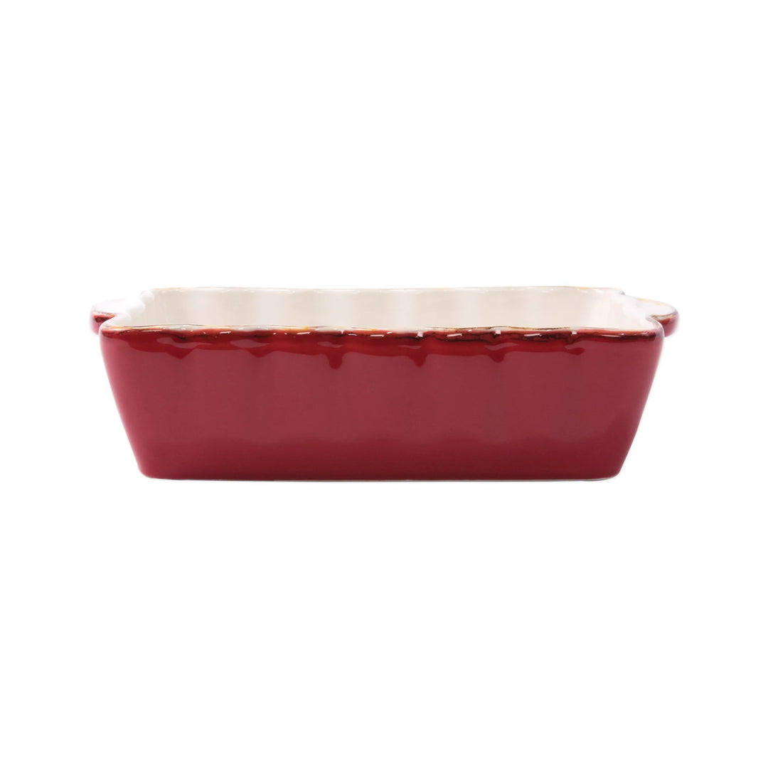 Italian Bakers Red Small Rectangular Baker