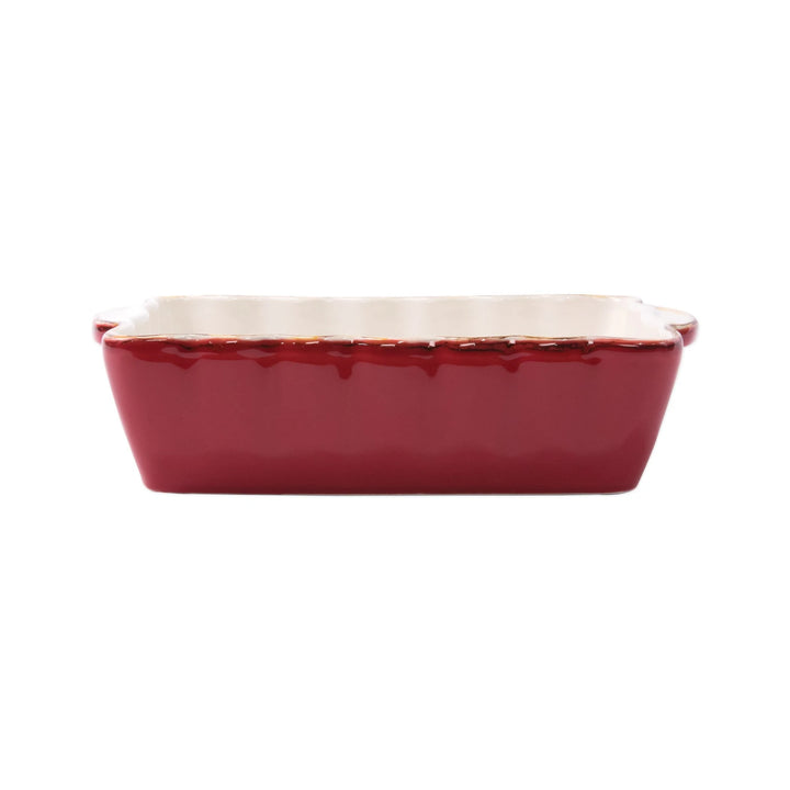 Italian Bakers Red Small Rectangular Baker
