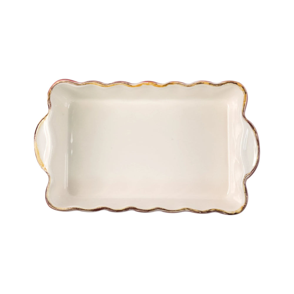 Italian Bakers Red Small Rectangular Baker