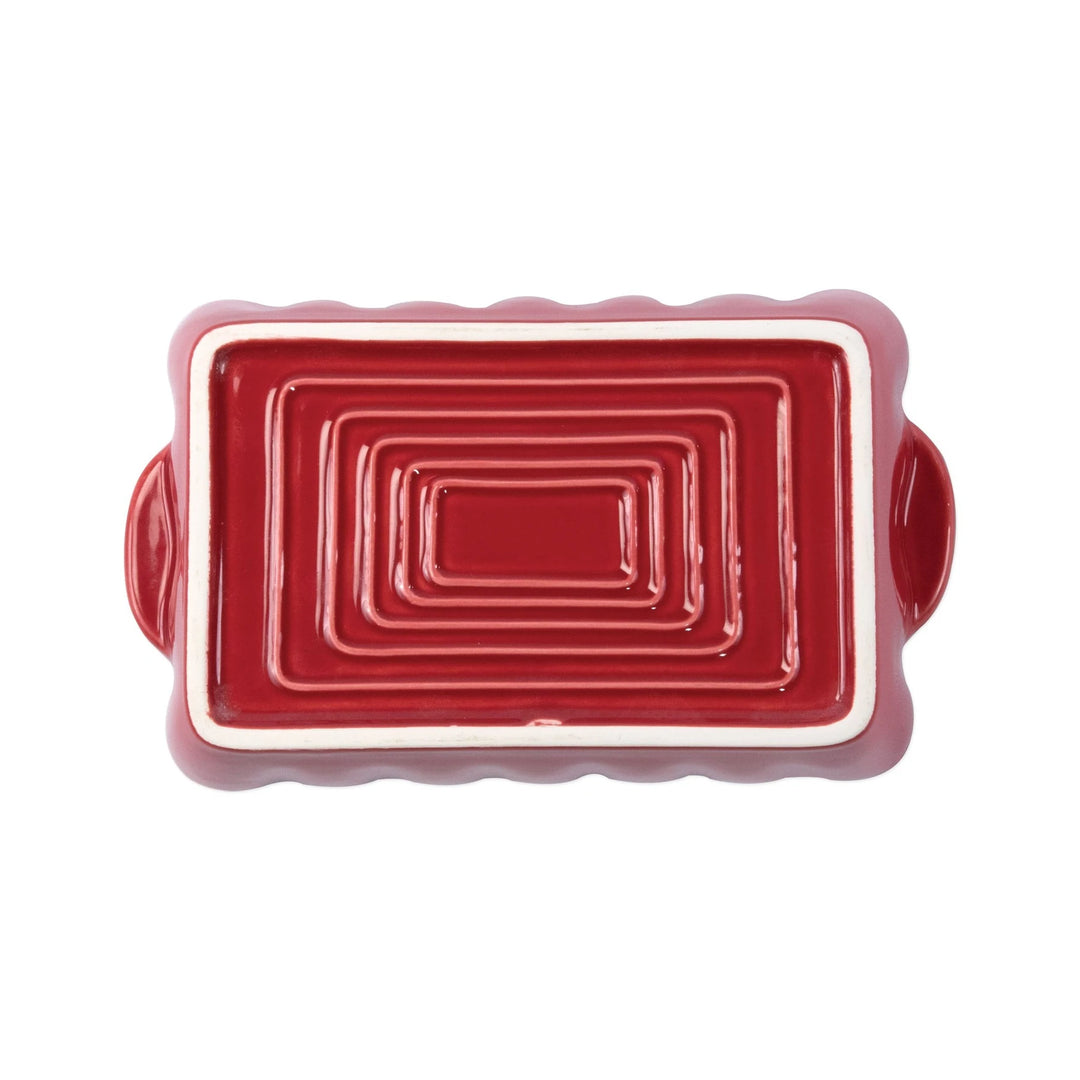 Italian Bakers Red Small Rectangular Baker